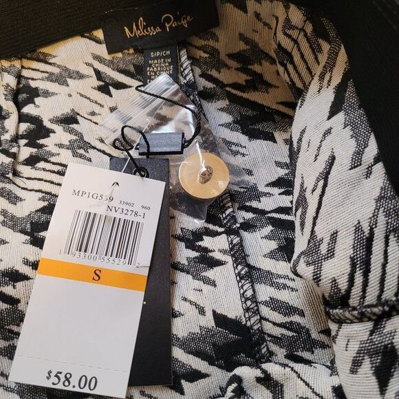 Melissa Paige Metallic Pearl Button Elastic Waist Pencil Skirt Sz S NWT - Picture 9 of 9